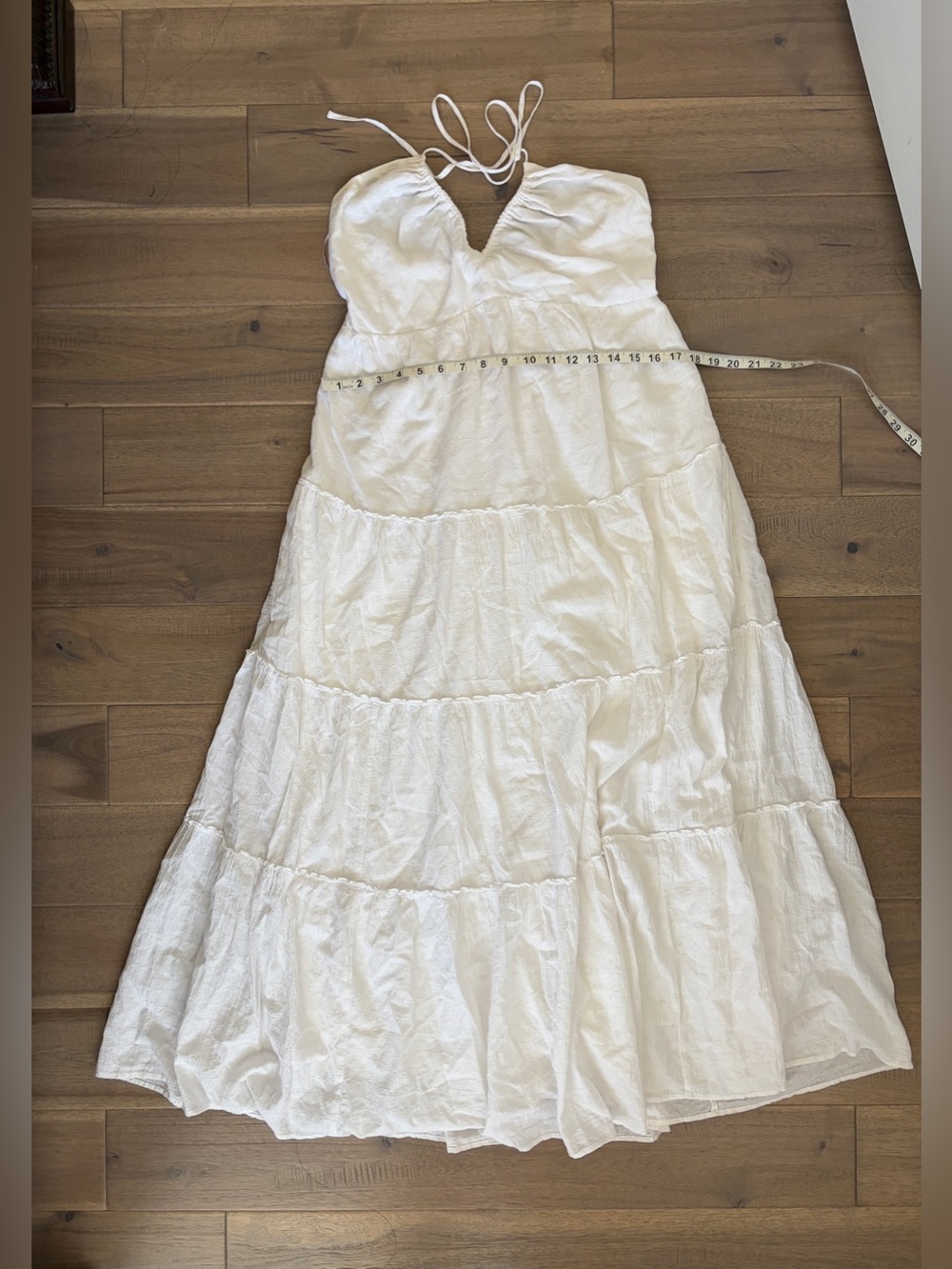 Abercrombie & Fitch White 100% Cotton Maxi Dress Large